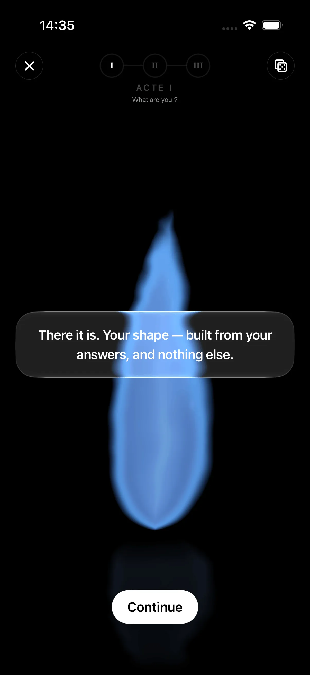 Shine onboarding: the flame takes shape